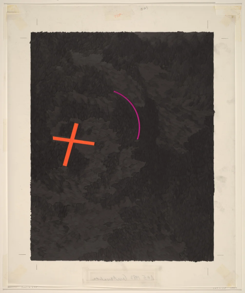 Untitled Drawing A#5 - 87 by Stephen Antonakos, drawing, 1987