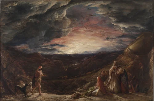 Noah: The Eve of the Deluge by John Linnell, painting, 1848