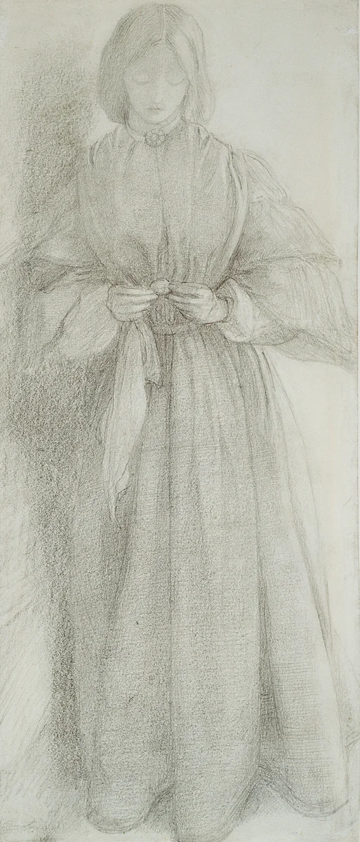 Elizabeth Siddal (Mrs. Dante Gabriel Rossetti) by Dante Gabriel Rossetti, drawing, 1849-1859