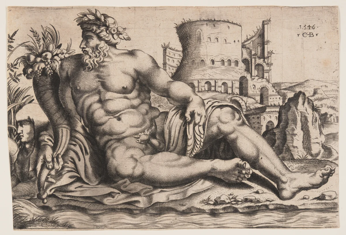The River Nile by Cornelis Bos, print, 1546