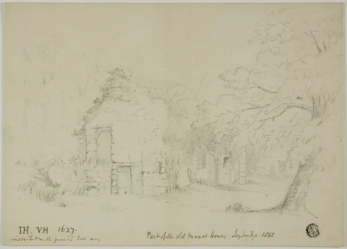 Part of the Old Manor House, Toybridge by Unknown Artist, drawing, 1800-1899