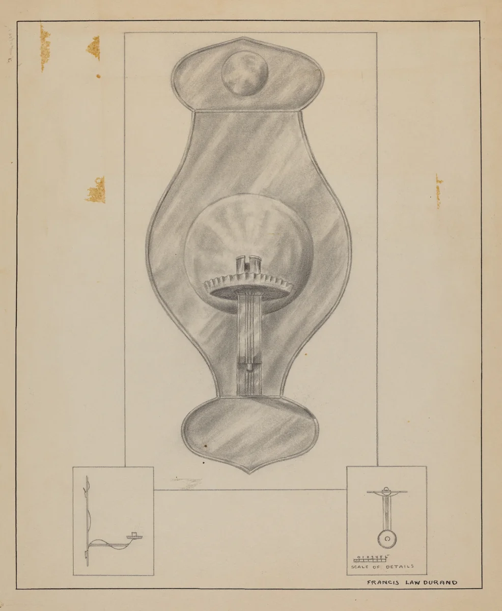 Wall Sconce by Francis Law Durand, index of american design, 1935-1942