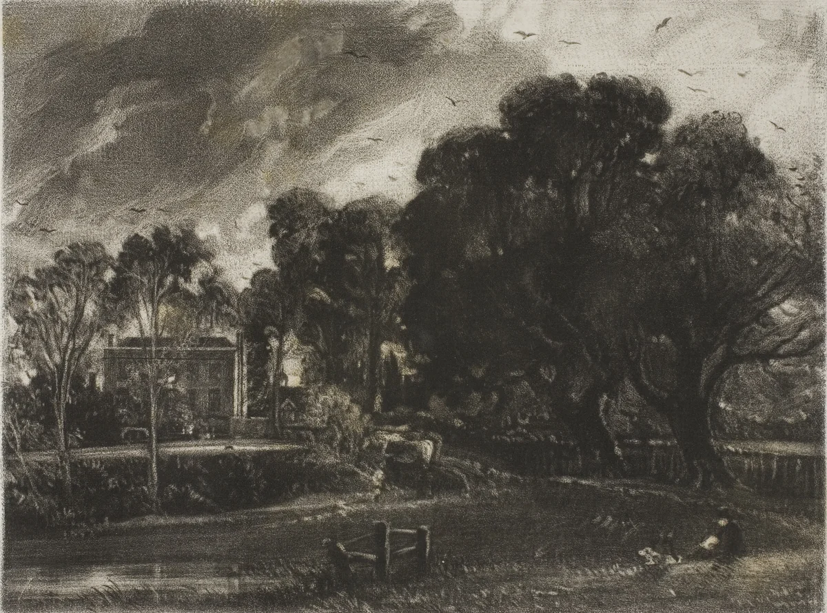 Frontispiece, to Mr. Constable's English Landscape, East Bergholt, Suffolk by David Lucas, print, 1830