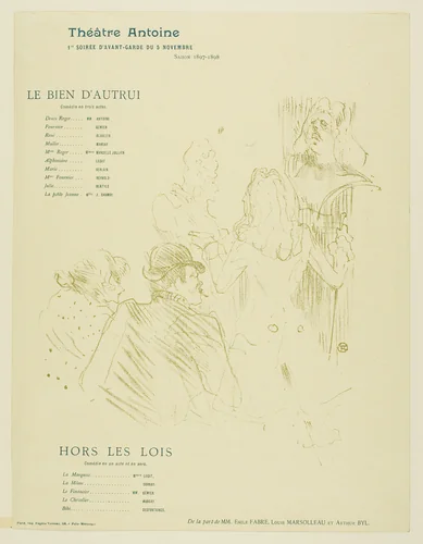 Homage to Molière by Henri de Toulouse-Lautrec, print, 1897