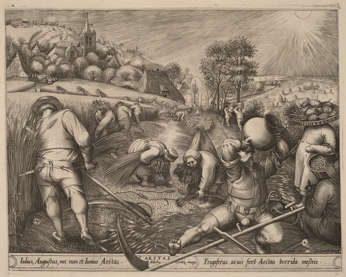 Summer by Pieter van der Heyden
Pieter Bruegel the Elder
Hieronymus Cock, print, 1565-1575