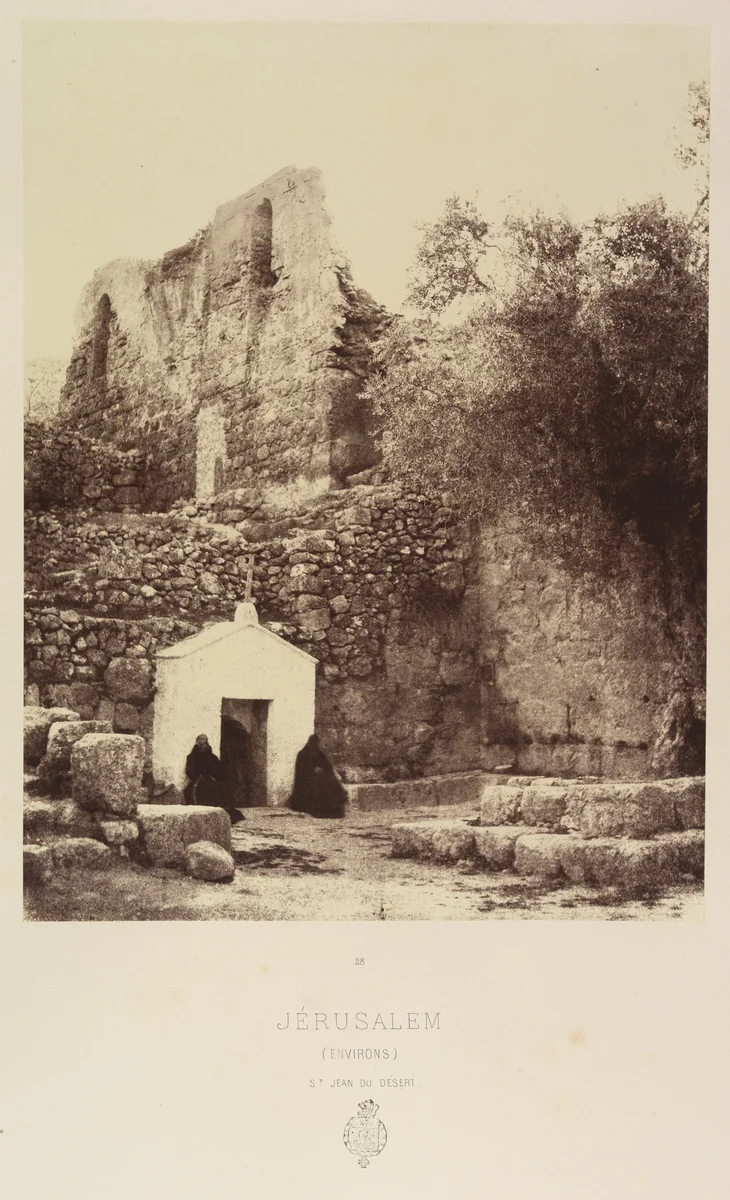 Jérusalem. (Environs) St Jean du Désert by Louis de Clercq, photograph, 1860