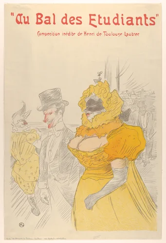 Au Bal des Etudiants by Henri de Toulouse-Lautrec, print, 1875-1949