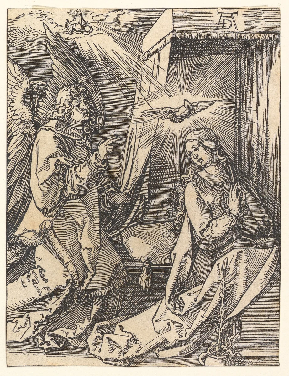 The Annunciation, from "The Small Passion" by Albrecht Dürer, print, 1510