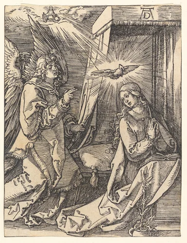 The Annunciation, from "The Small Passion" by Albrecht Dürer, print, 1510