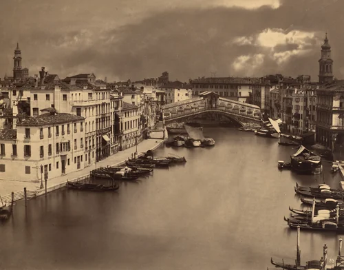 Venice in Moonlight by Carlo Naya, photograph, 1870-1879