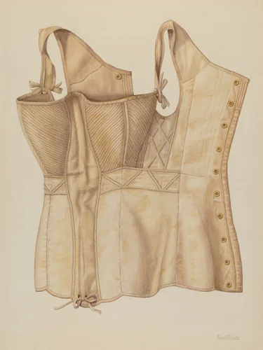 Corset by Frank McEntee, index of american design, 1937