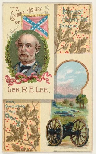 A Short History of General R. E. Lee, from the Histories of Generals series (N114) issued by W. Duke, Sons & Co. to promote Honest Long Cut Smoking and Chewing Tobacco by W. Duke, Sons & Co., print, 1888