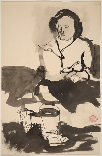 Untitled [study of a woman] by Richard Diebenkorn, drawing, 1955-1967
