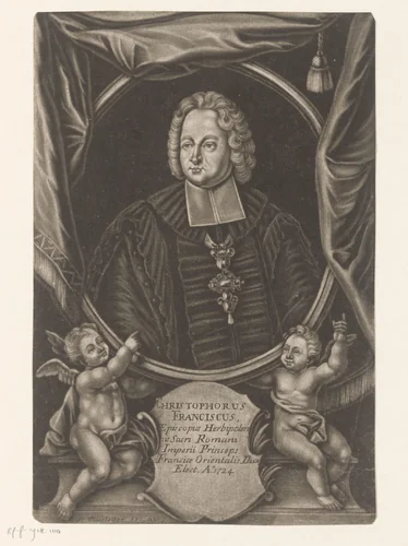 Portret van Christoph Franz von Hutten by Stephan Maystetter, print, 1724-1799