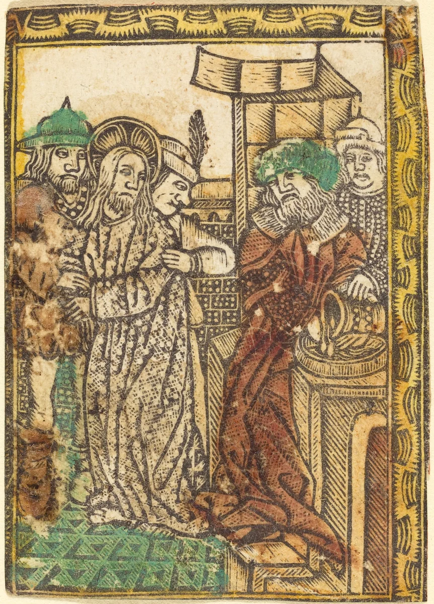Pilate Washing His Hands by German 15th Century, print, 1470-1480