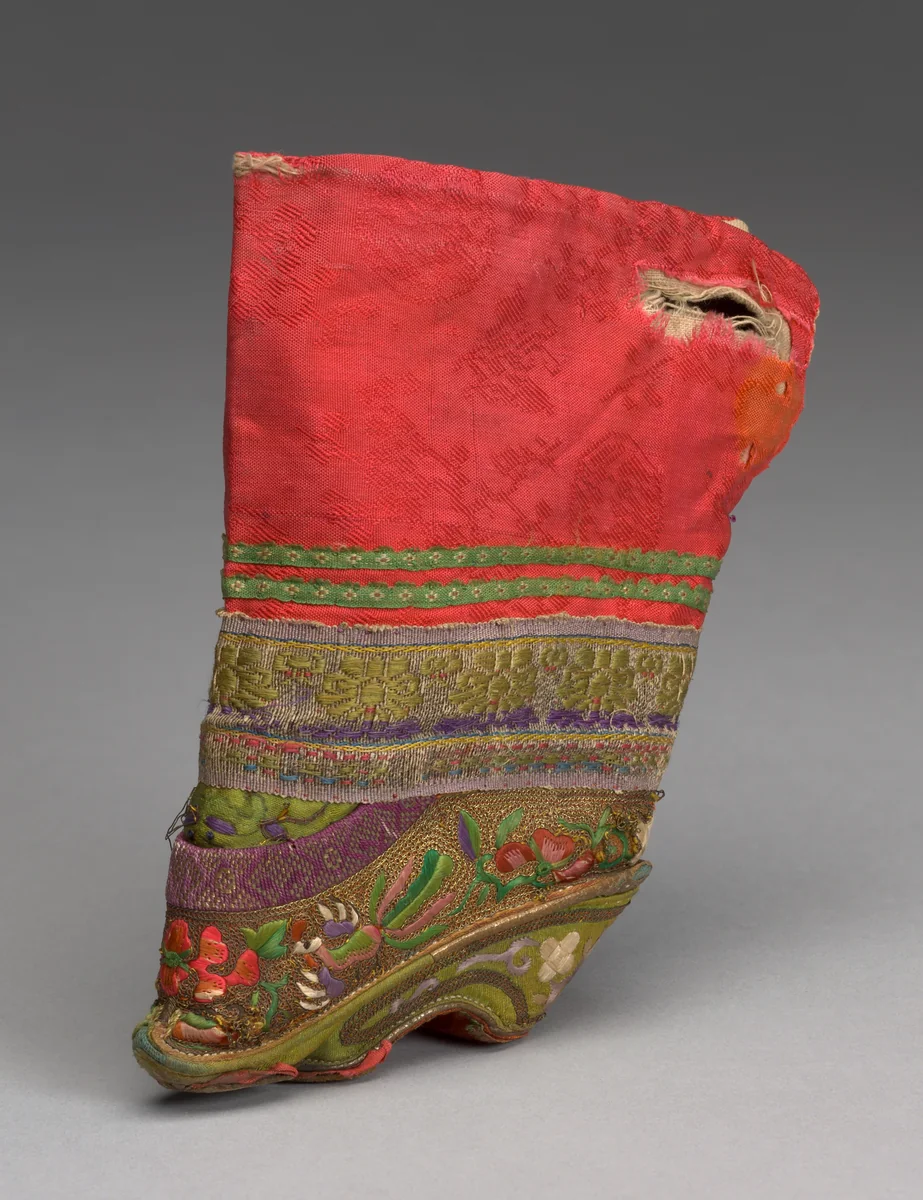 Single Shoe by China, textile, 1855-1875
