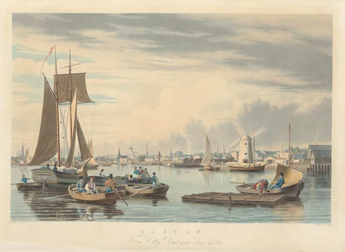 Boston: From City Point near Sea Street by William James Bennett, print, 1787-1844