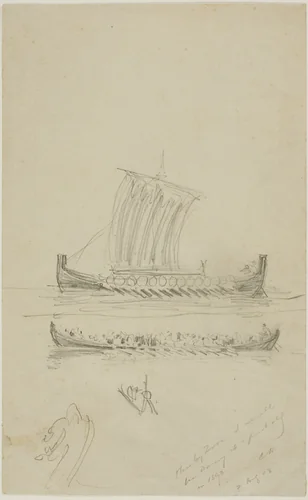 Sketch of Captain Anderson's Sailing Vessel by Anders Zorn, drawing, 1893