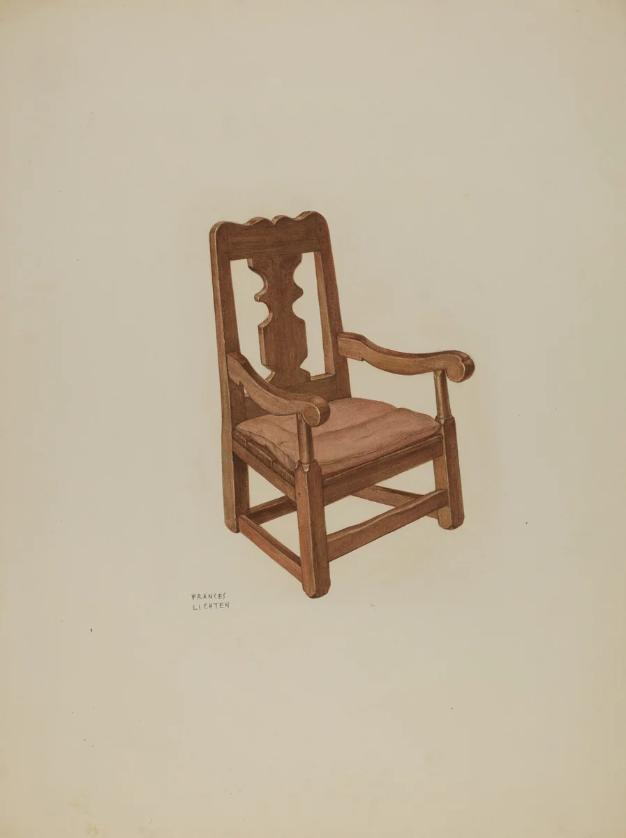 Pa. German Chair by Frances Lichten, index of american design, 1938