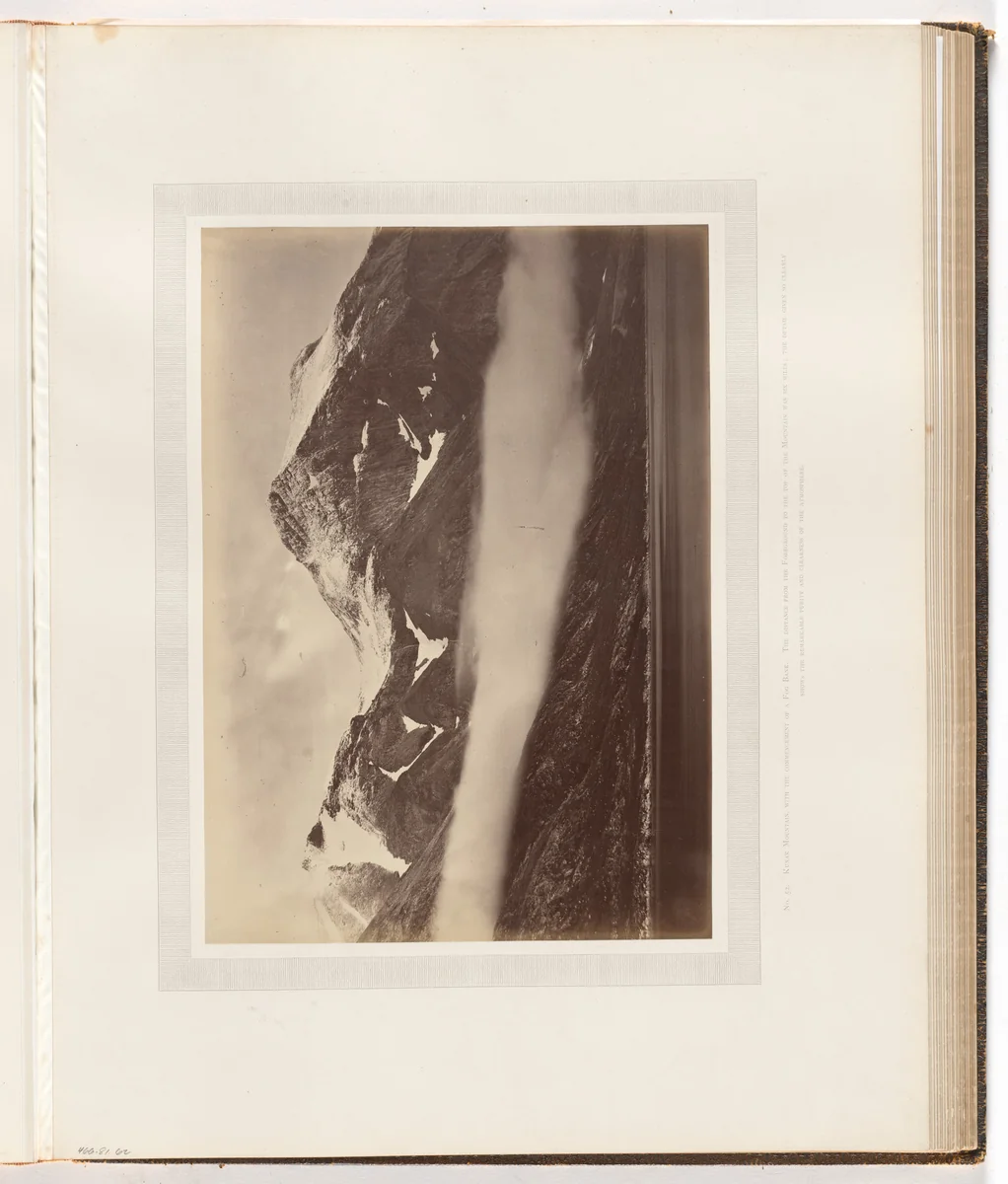 "Kunak mountain, with the commencement of a fog bank" by George P. Critcherson, John L. Dunmore, William Bradford, photograph, 1869