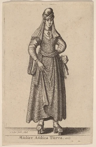Mulier Aulica Turca by Wenceslaus Hollar, print, 1644