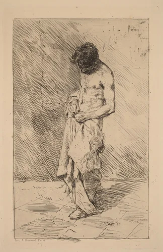 Un Pouilleux (Flea Seeker) by Mariano Fortuny Marsal, print, 1838-1874
