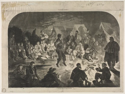 A Bivouac Fine on the Potomac by Winslow Homer, print, 1861