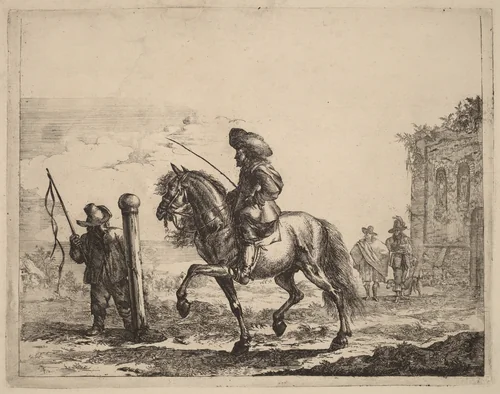Riding School by Jacob Duck, print, 1600-1667
