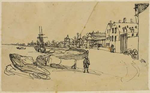 The Shore by Rodolphe Bresdin, drawing, 1845-1885