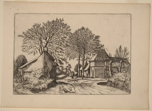 Road with Barn and Cottages by Johannes van Doetechum; Lucas van Doetechum; Master of the Small Landscapes, print, 1605