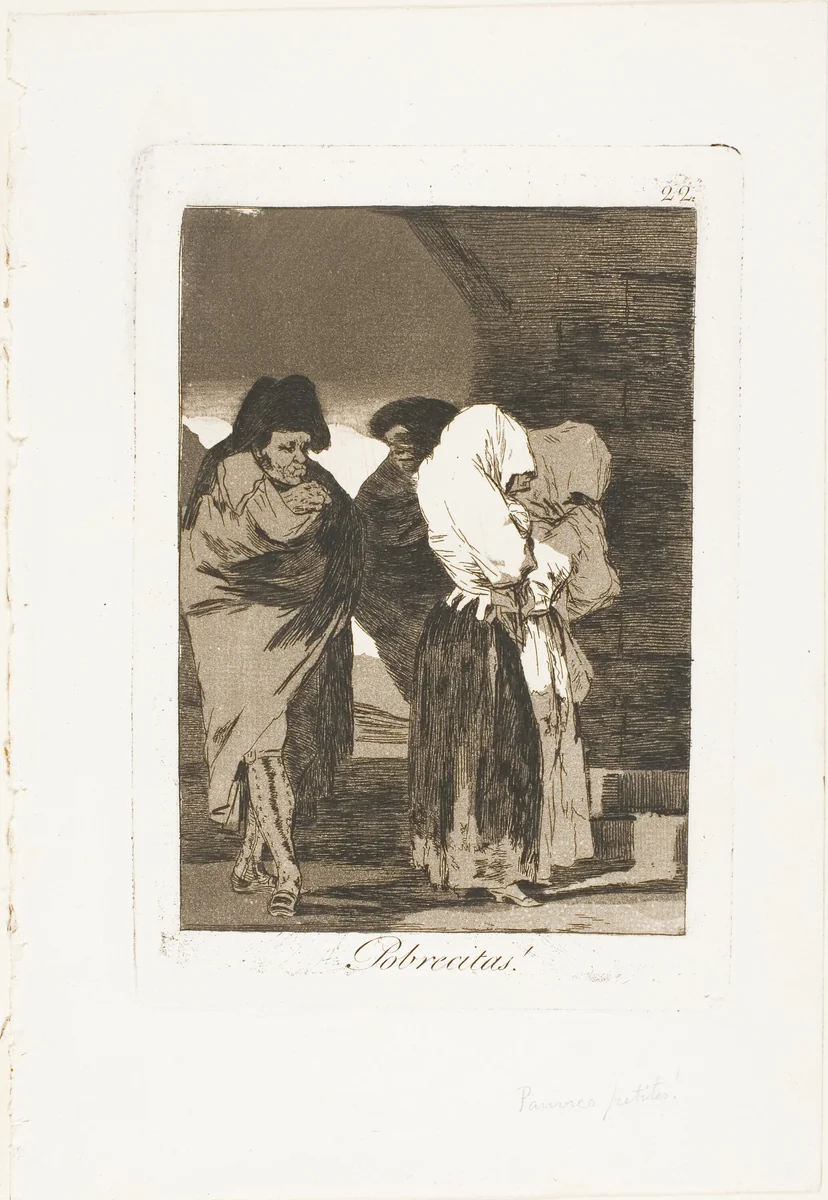 Poor Little Girls!, plate 22 from Los Caprichos by Francisco José de Goya, print, 1797-1799