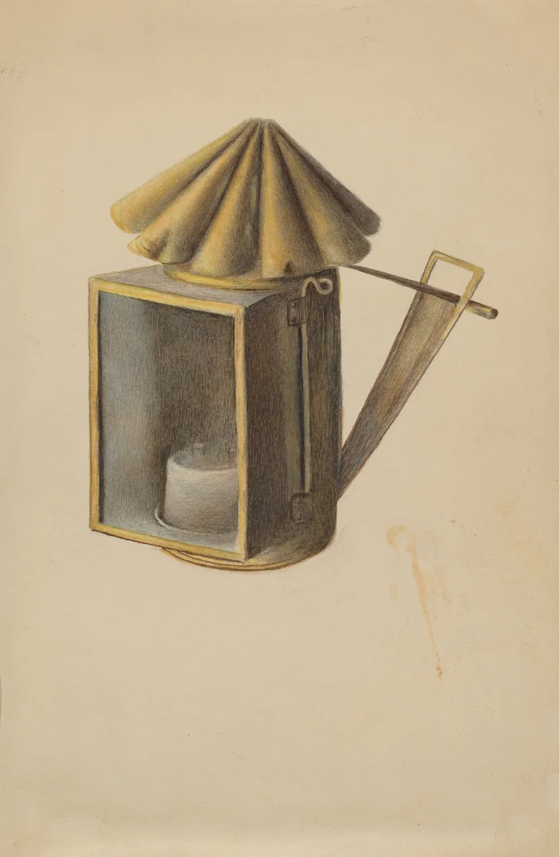 Brass Lantern by Margaret Stottlemeyer, index of american design, 1936