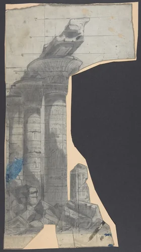 Design for a Stage Set at the Opéra, Paris by Eugène Cicéri, drawing, 1830-1890