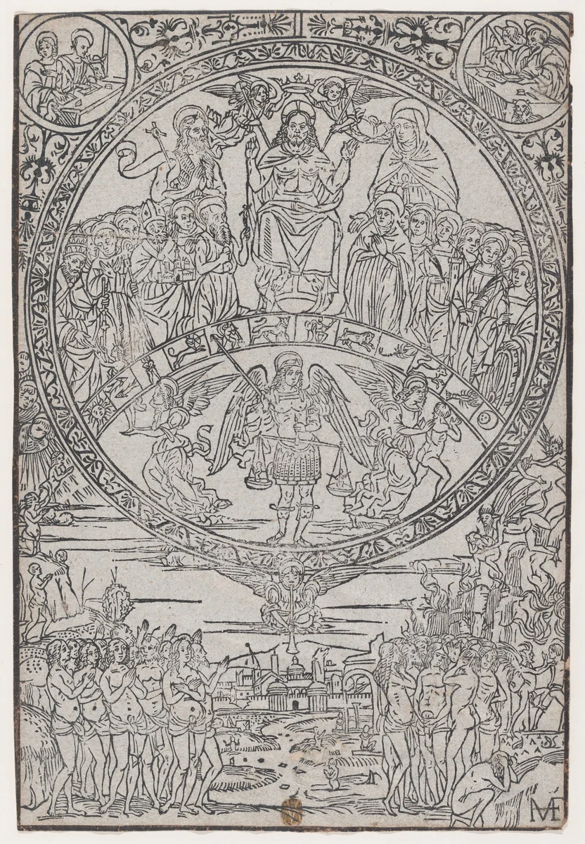 The Last Judgment by anonymous, print, 1400-1499