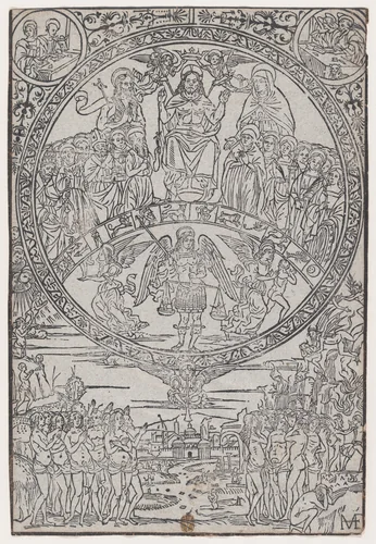 The Last Judgment by anonymous, print, 1400-1499
