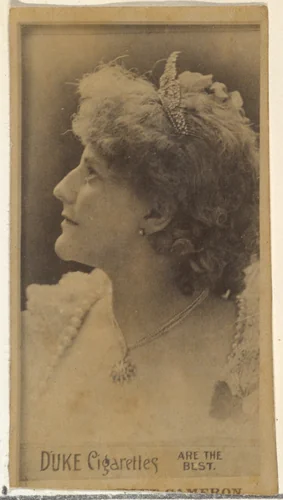 [Actress portrait in profile], from the Actors and Actresses series (N145-6) issued by Duke Sons & Co. to promote Duke Cigarettes by W. Duke, Sons & Co., photograph, 1880-1889