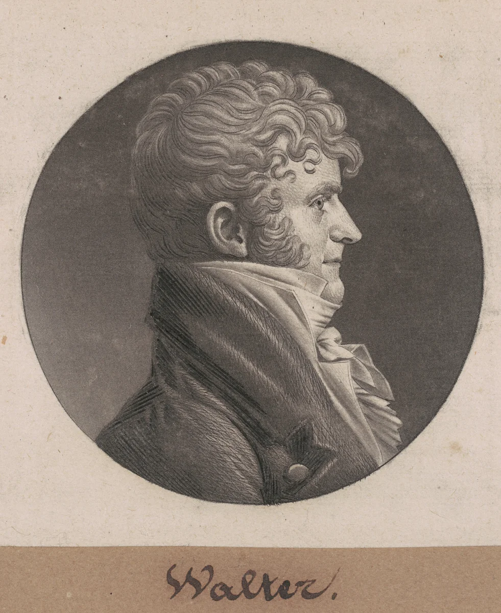 Samuel Purviance Walker by Charles B. J. Févret de Saint-Mémin, print, 1803