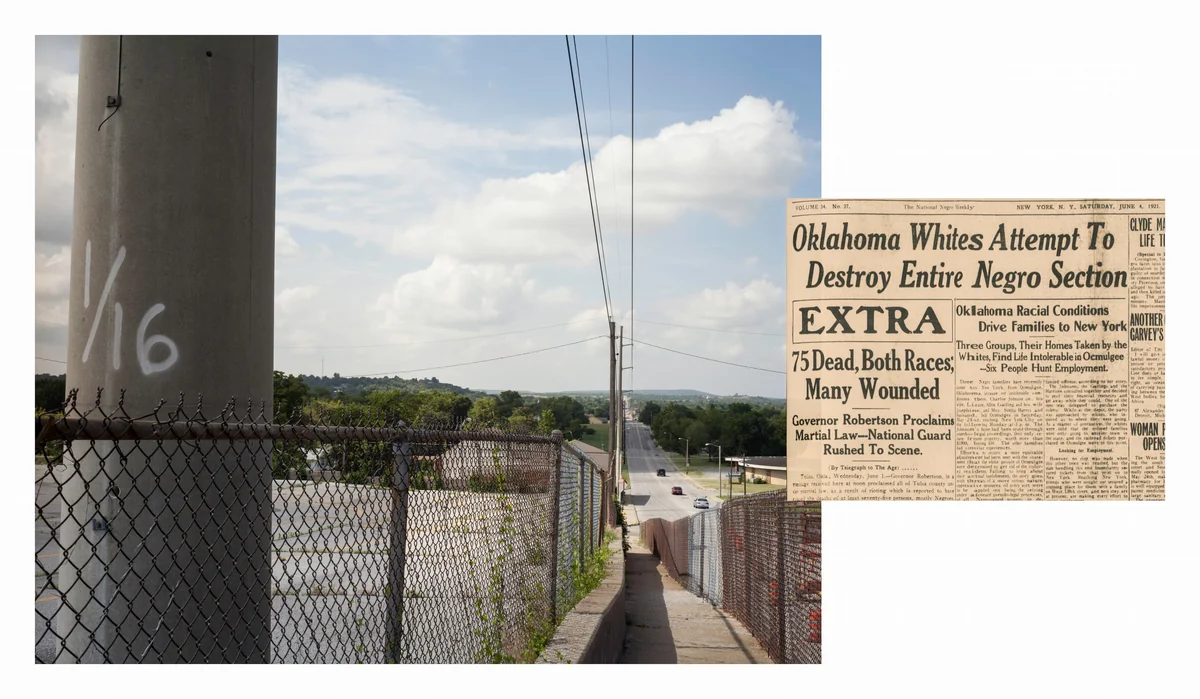 Tulsa, OK. May 31, 1921. The New York Age, New York, New York Sat, Jun 4, 1921 by Wendel White, photograph, 2017