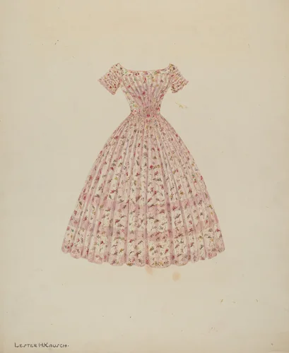 Dress by Lester Kausch, index of american design, 1940