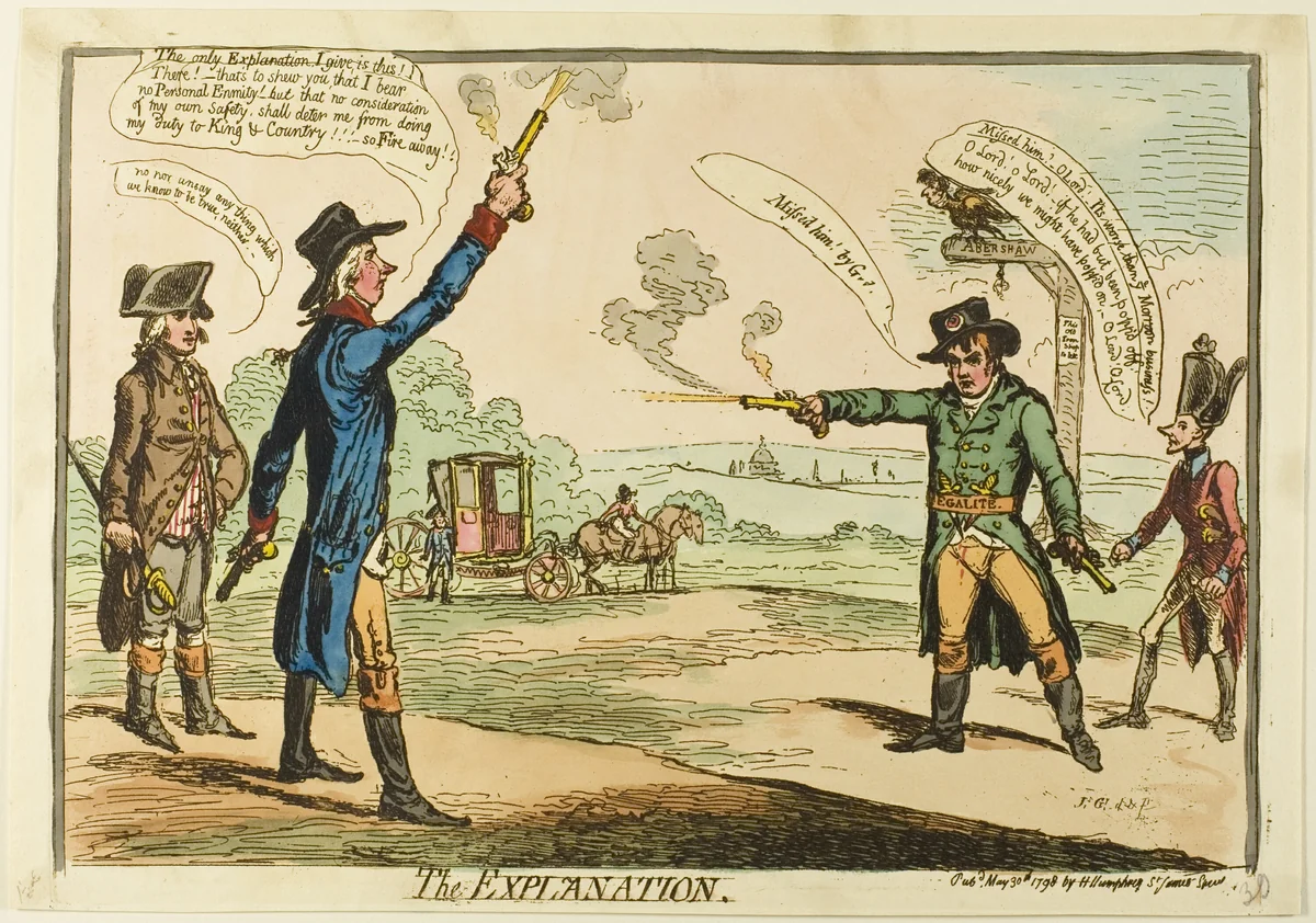 The Explanation by James Gillray, print, 1798