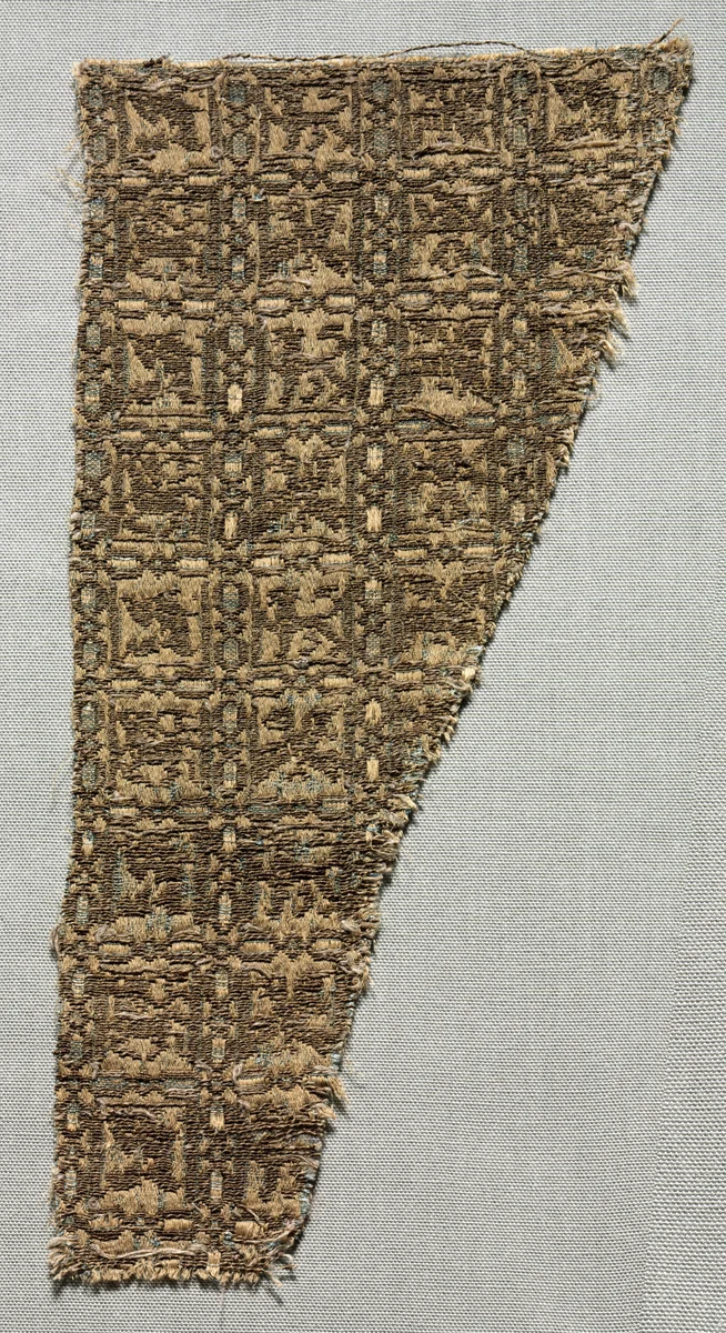 Lampas with animals in squares by Unknown, textile, 1280-1399