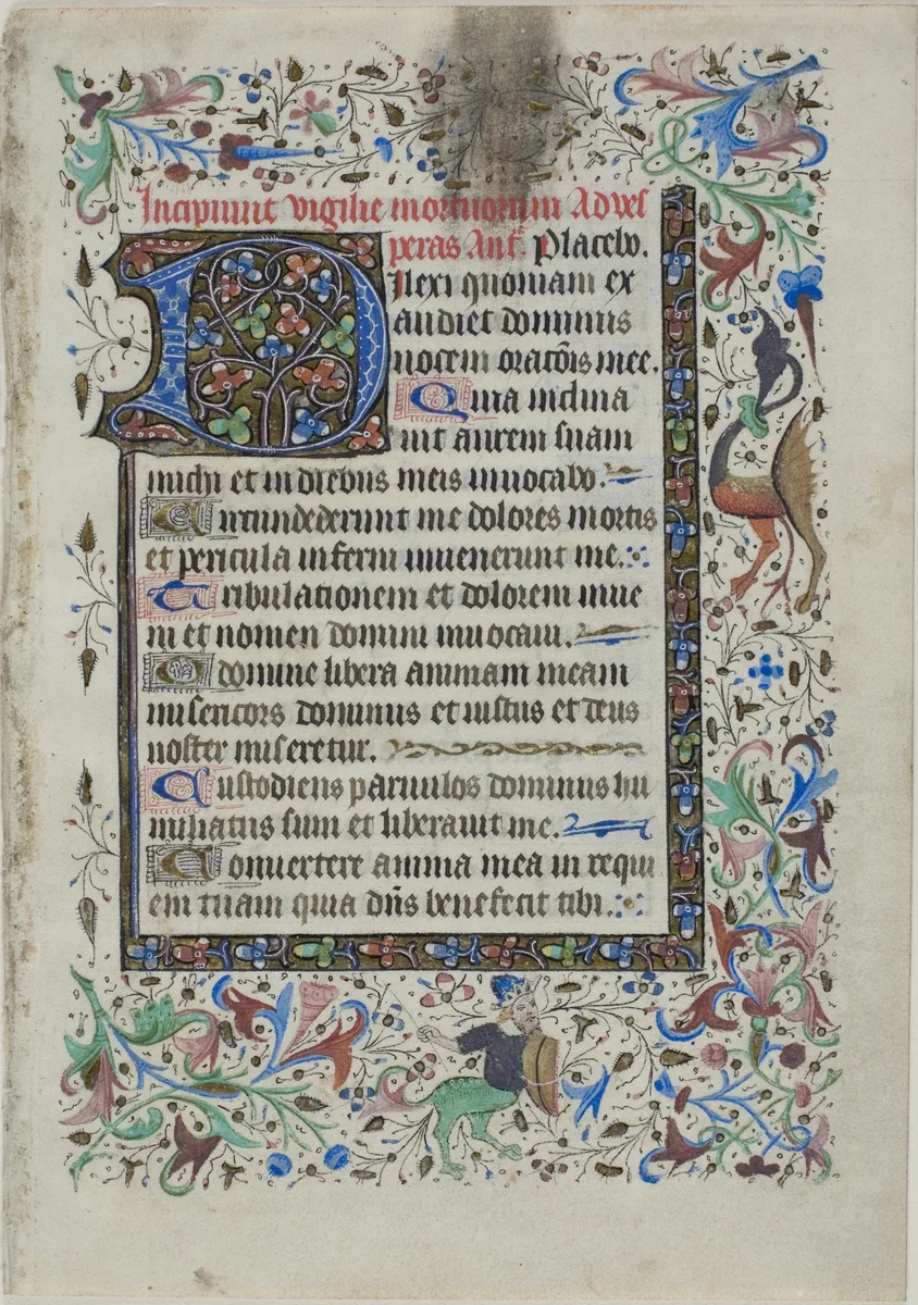 Text Leaf from a Book of Hours by French, painting, 1420-1440