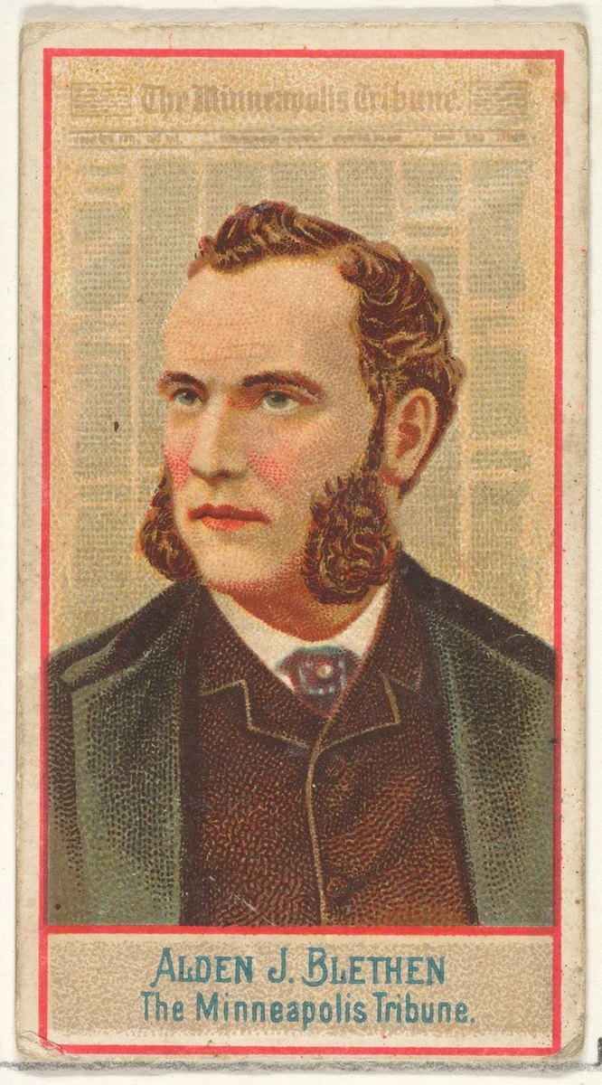 Alden J. Blethen, The Minneapolis Tribune, from the American Editors series (N1) for Allen & Ginter Cigarettes Brands by Allen & Ginter, print, 1887