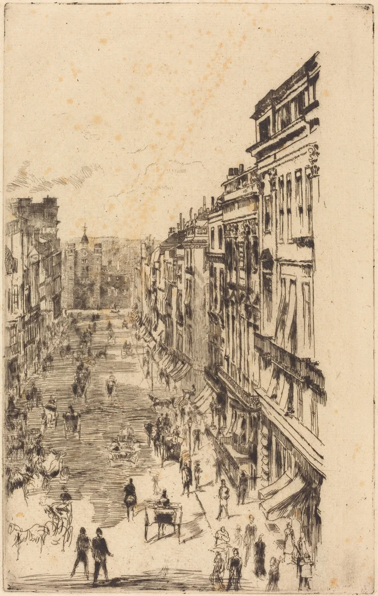 St James's Street by James McNeill Whistler, print, 1878