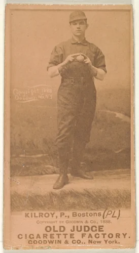 Kilroy, Pitcher, Boston, from the Old Judge series (N172) for Old Judge Cigarettes by Goodwin & Company, photograph, 1888