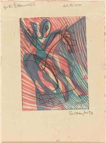 Greeting Card by Stanley William Hayter, print, 1953-1954