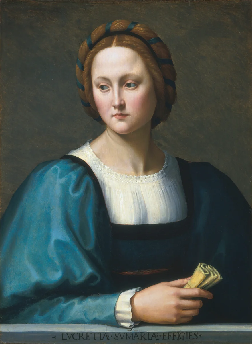 Lucrezia Sommaria by Ridolfo Ghirlandaio, painting, 1510