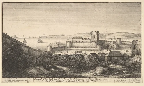 The West Side of Yorke Castle by Wenceslaus Hollar, print, 1669