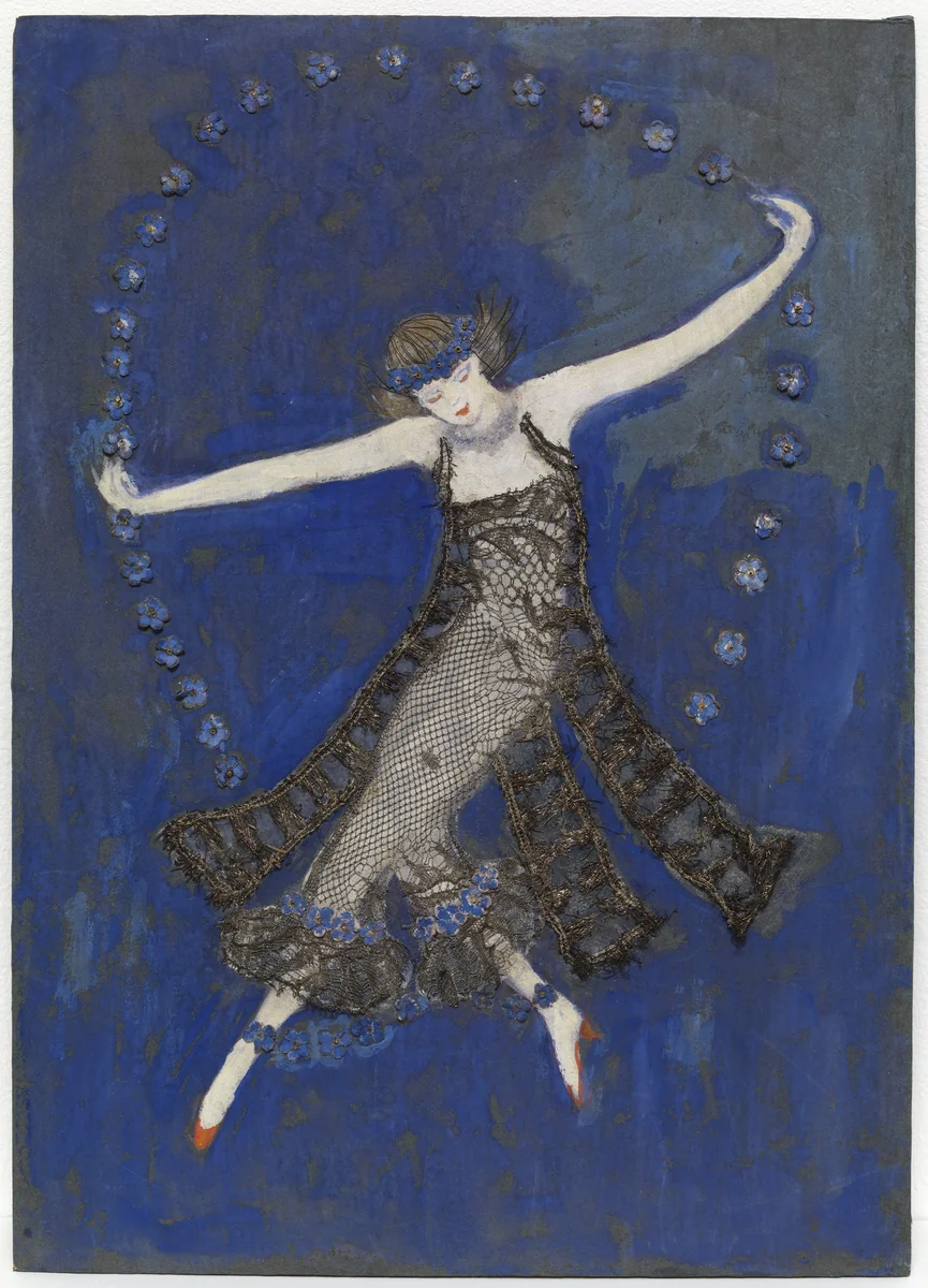 Costume design (Georgette) for artist's ballet Orphée of the Quat-z-arts by Florine Stettheimer, drawing, 1912