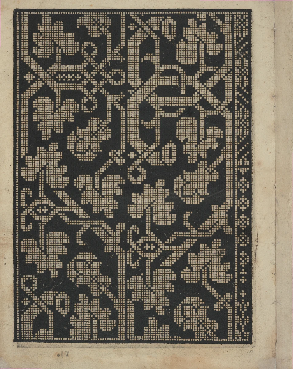 Libbretto nouellamete composto per maestro Domenico da Sera...lauorare di ogni sorte di punti, page 6 (verso) by Domenico da Sera, book, 1532